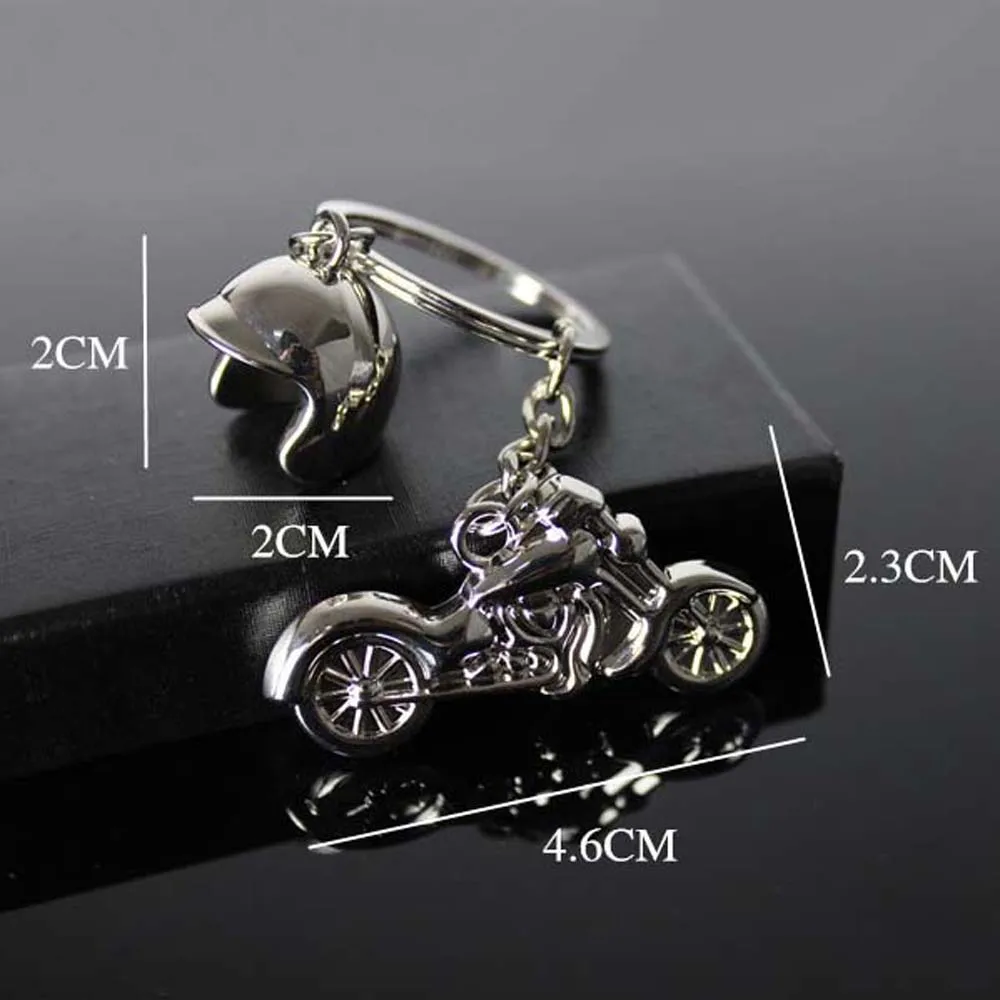 Personality Creative Motorcycle Helmet Keychain Car Keychain Metal Motorcycle Car Modeling Accessories Keychain Pendant