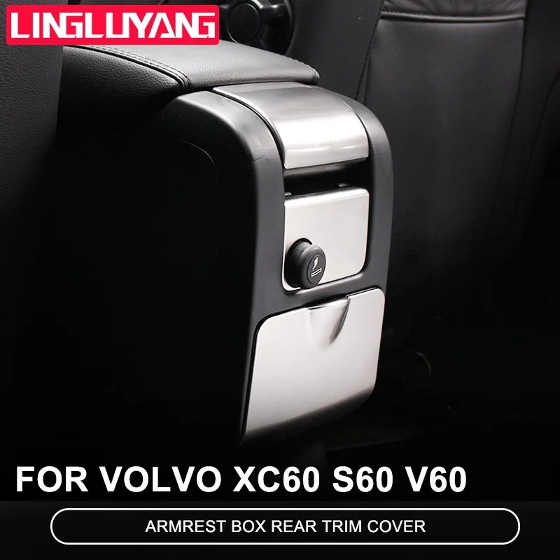 Car Styling special car armrest box decorative cover trim rear ashtray strip car accessories 3D sticker for Volvo XC60 S60 V60