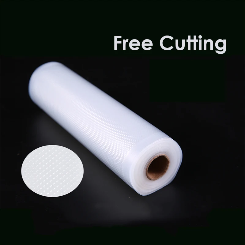 Tas Vakum Panjang 500Cm untuk Tas Penyimpanan Makanan Bertekstur Segel Vakum Tas Segel Dapur Rumah Tangga 5 Gulung untuk Rumah