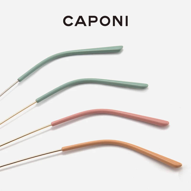 CAPONI – monture de lunettes pour femmes, anti-lumière bleue, carré, marque de luxe, Design, lunettes optiques claires, BF4450