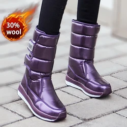 Women snow boots  platform winter boots thick plush waterproof non-slip winter shoes boots warm fur botas mujer 2021 Female