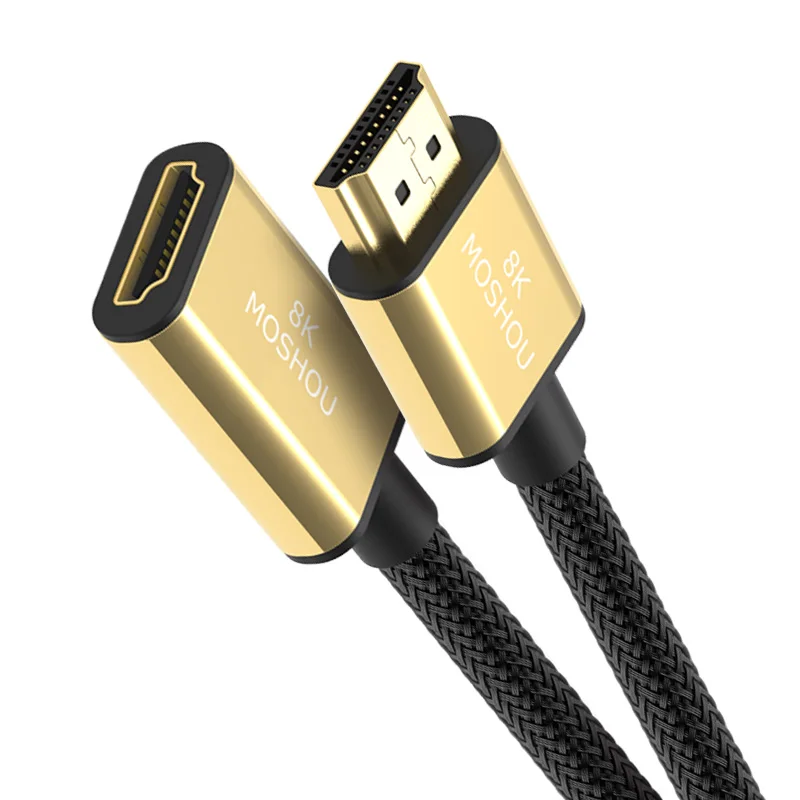 Moshou HDMI-compatible 2.1 Cables 8K 4K 60Hz male to female Adapter Extension cord Dynamic HDR ARC CEC High Definition Video