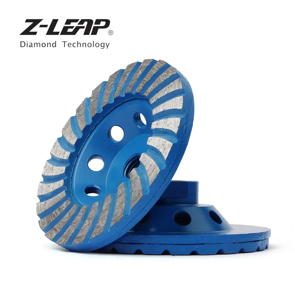 

Z-LEAP 4" Diamond Cup Wheel With M14 Thread Concrete Granite Marble Grinding Wheel Wet Use Turbo Abrasive Tool For Angle Grinder