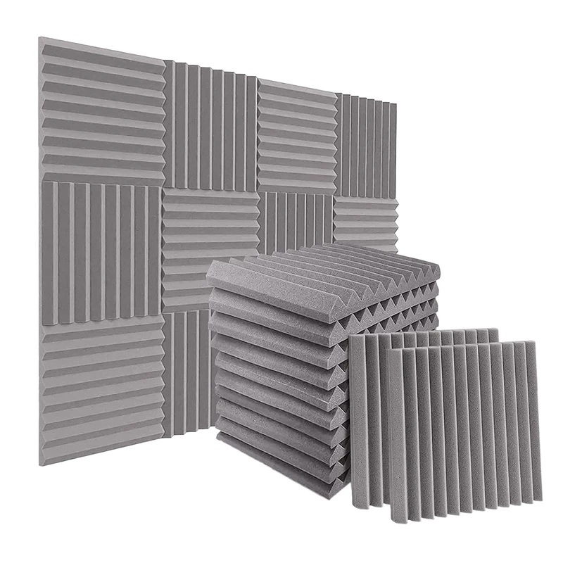 24Pack 1 Inch X 12 Inch X12 Inch Soundproof Foam Panels Sound Absorbing Insulation For Recording Studio, Gaming Room