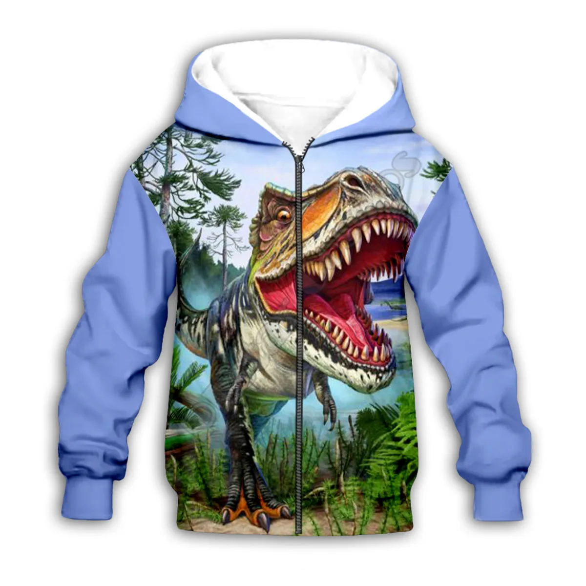 Dinosaur 3D Printed Zipper Hoodies Kids Pullover Boy For Girl Sweatshirt Funny Animal Apparel Drop Shipping 05