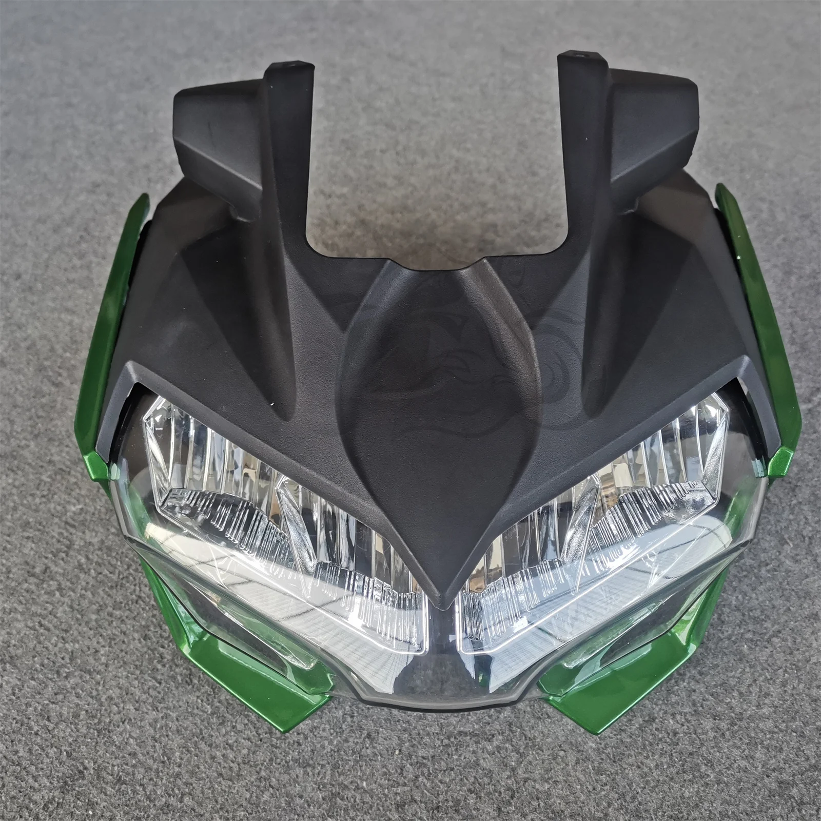 

Fit for 2018 2019 2020 Kawasaki Z400 Motorcycle Front Upper Fairing Cowl Nose + Headlight Head Light Lamp Z 400