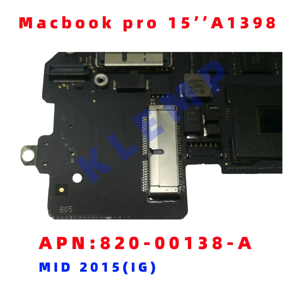 Placa-mãe para macbook pro retina 15, placa lógica, cpu i7, 8gb, 16gb, 2012, 2013, 2014, 2015, original