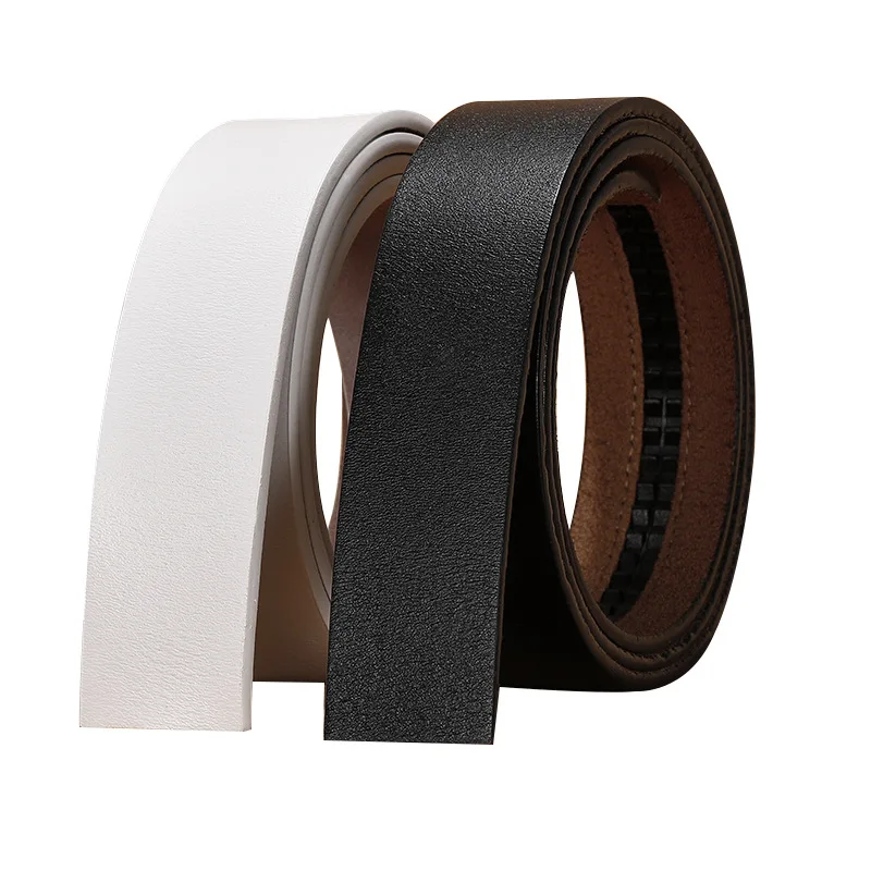 High Quality Cowhide Leather Belt Men\'s Automatic Buckle Belt Without Buckle Fashion Genuine Leather Belt for Men No Buckle