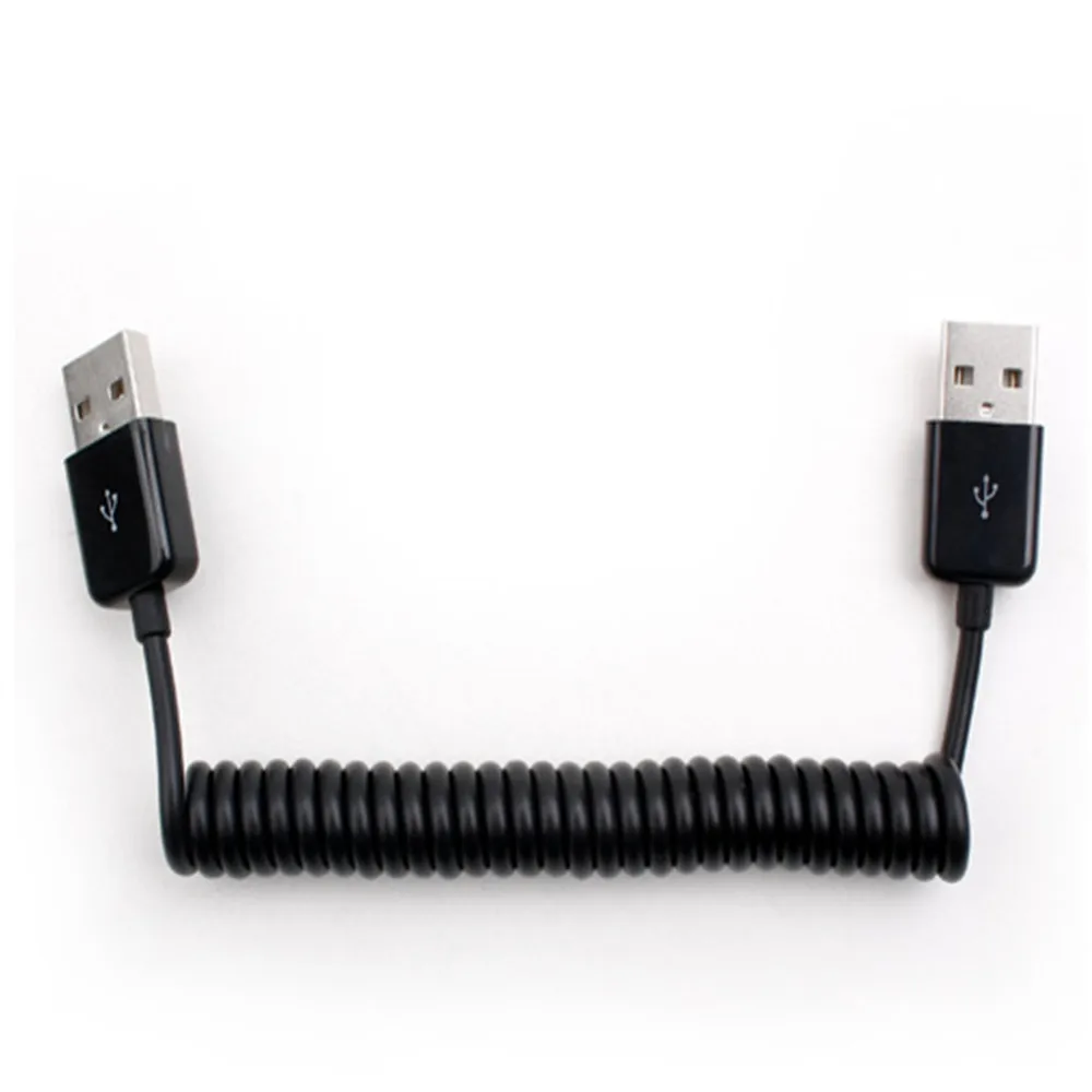 Spiral Coiled USB2.0 A male M to A male M adapter adaptor Cable 1M 3FT