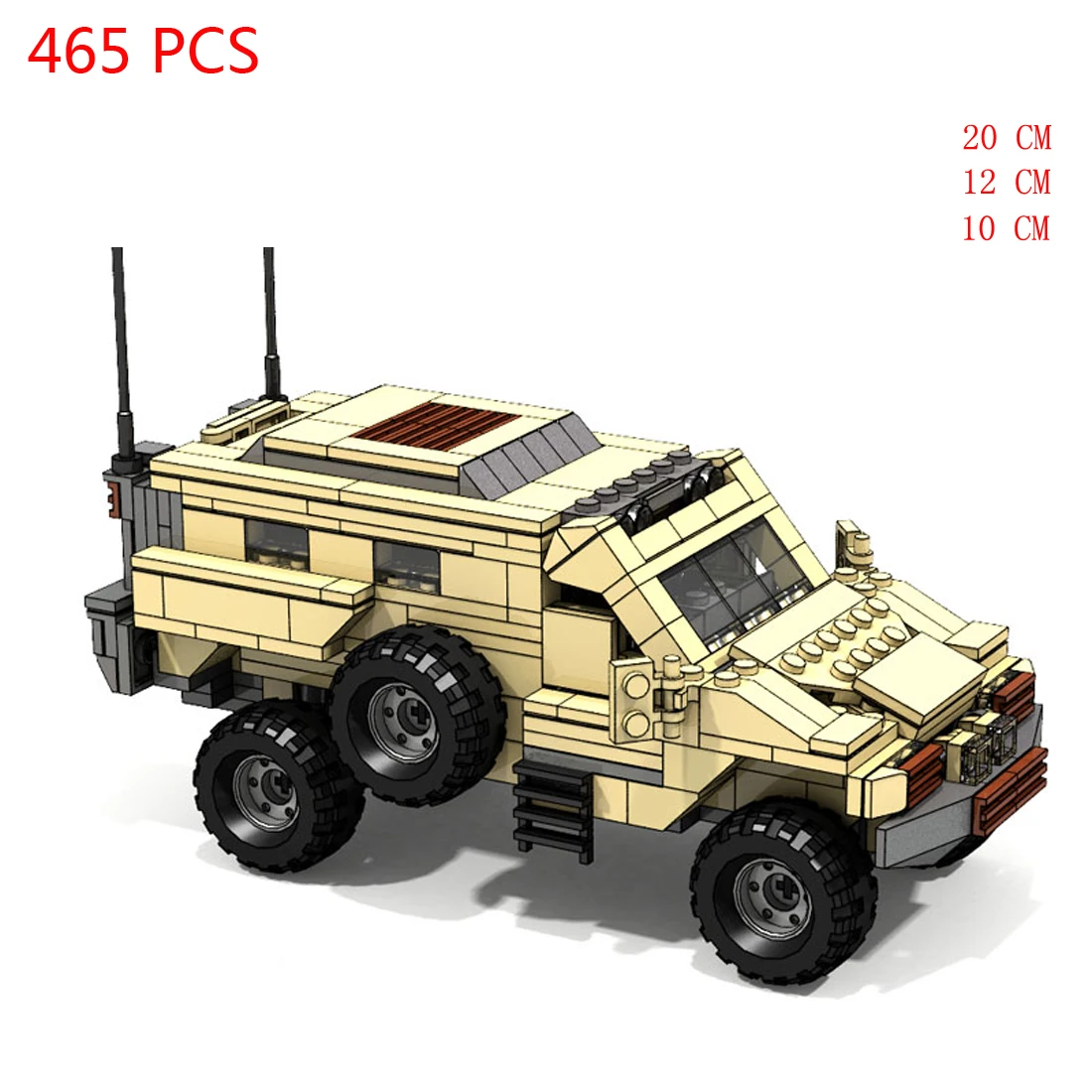 ร้อนทหาร WW2 US Army Modern Technical เปอร์เซียอ่าวสงคราม Hummers ยานพาหนะอาวุธอุปกรณ์ Building Blocks อิฐของเล่น