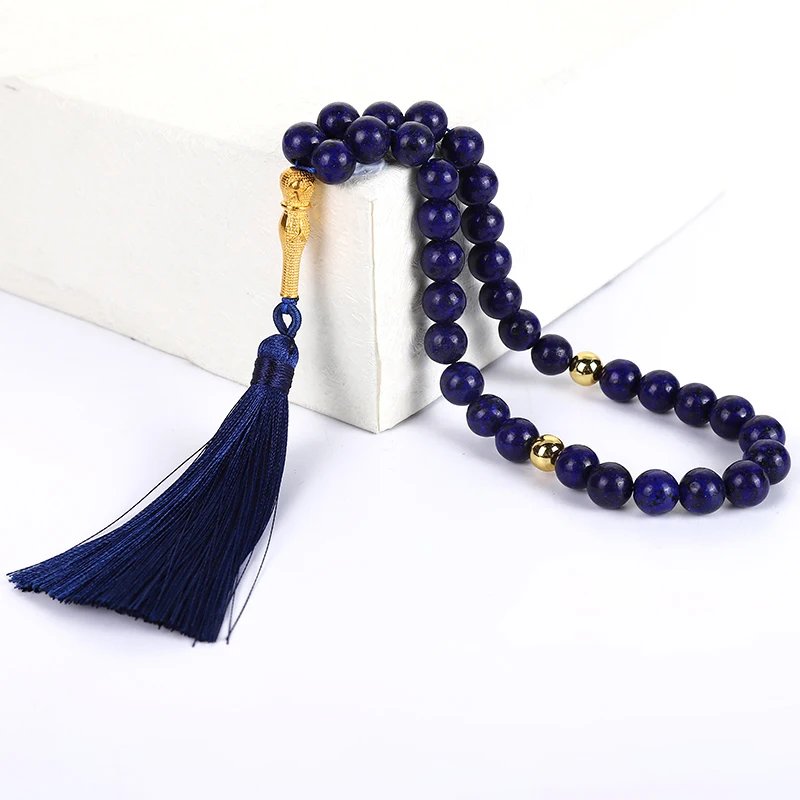 Original lapis lazuli blue beads 33 stones Islamic rosary muslim rosary tasbih jewelry rosary misbaha gift free shipping