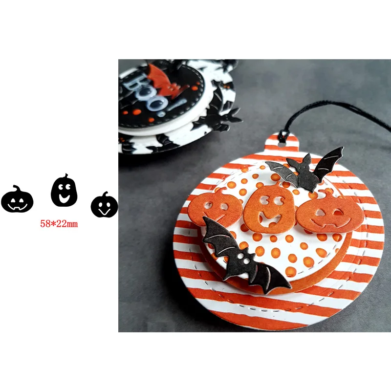 

Halloween Pumpkin Funny Smile Decoration Metal Cutting Dies Scrapbooking Paper DIY Cards Crafts Embossing Die Cuts New 2019