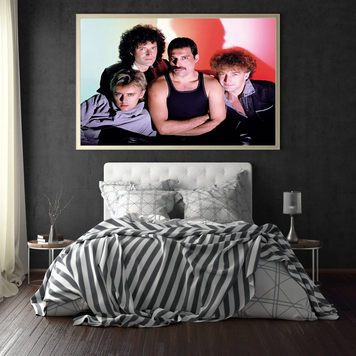 Queen Band Music Star Poster Prints Art Canvas Painting Wall Pictures Living Room Home Decor ( No Frame )