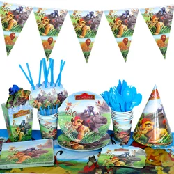 Lion King Simba Theme Party Decorations Supplies Disposable Tableware Plate Napkins Blowouts, Straws Happy Birthday Baby Shower