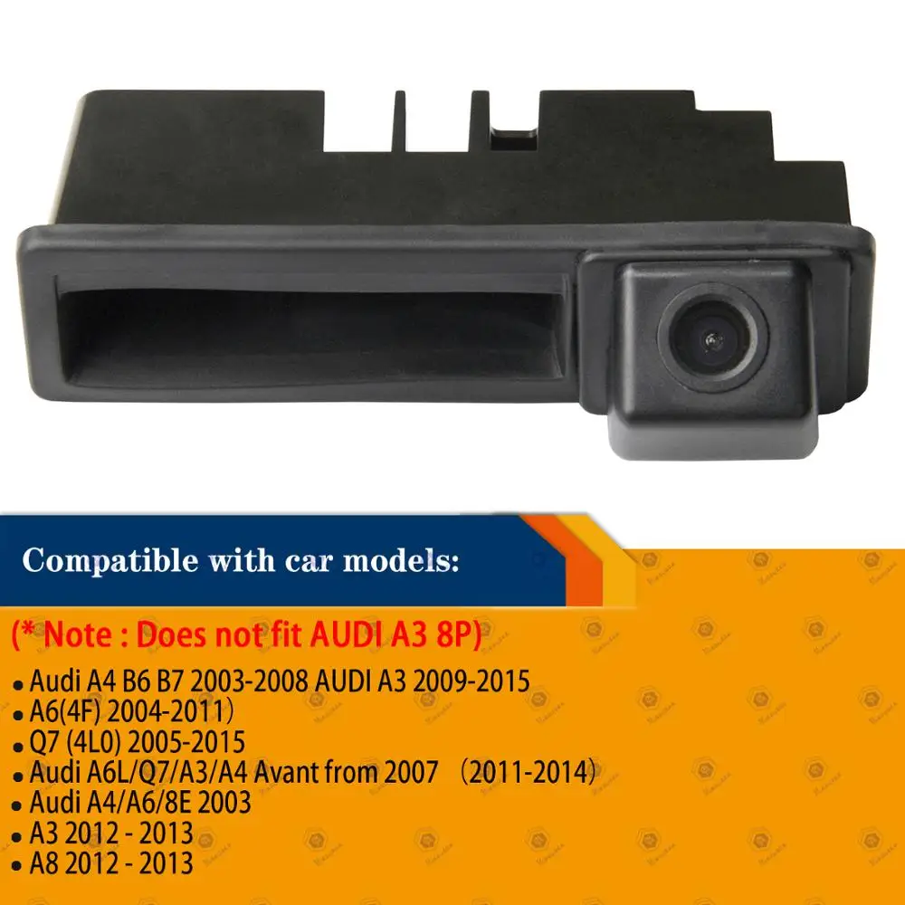 HD 720p Tailgate Camera Waterproof Backup Rear view Reversing Parking Camera for Audi A6L/Q7/A3 8V /A4 B7/A6L/8E /S5