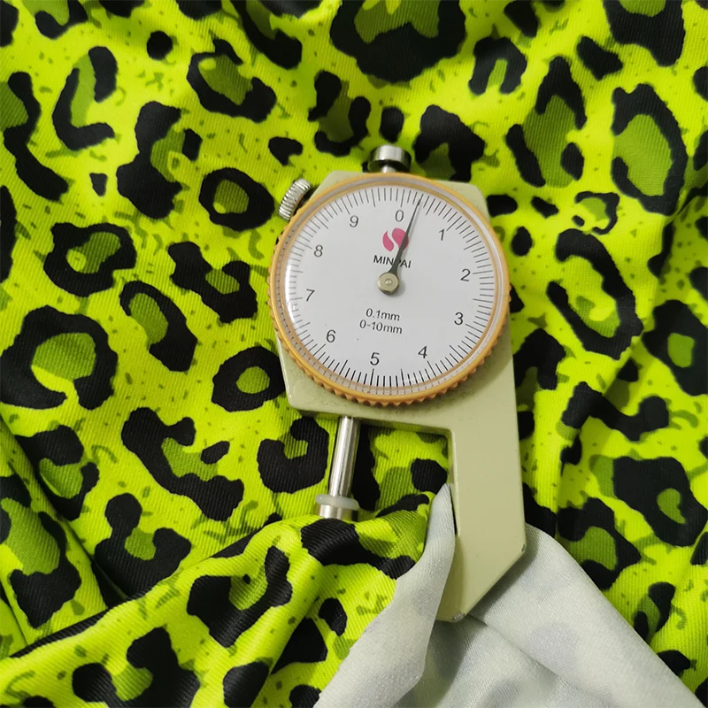 Good Milk Silk Cotton/Spandex knitted Fabric Green Leopard Dot Print 4 Way Stretch Soft Fabric DIY Sewing Dress/Clothing