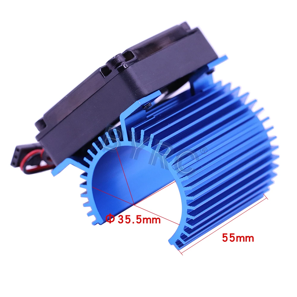 FATJAY Hobbywing EZRUN combo C1 B36 1:10 RC car heat sink with 5V cooling fan for 3660 3665 3674 motor