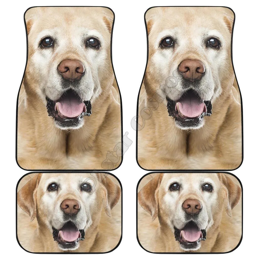 Labrador Car Floor Mats Funny For Dog Lab Lover 3D Printed Pattern Mats Fit for Most Car Anti Slip Cheap Colorful