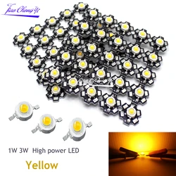 10-1000PCS 1W 3W High Power LED 590nm Yellow DC3.2-3.6V Led Emitter or 20mm Star PCB