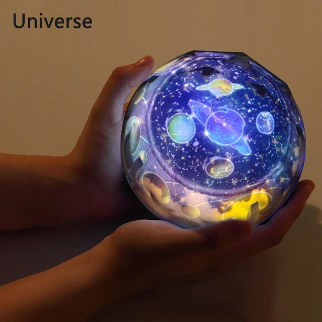 Dimmable Star Projector LED Night Light 360°Rotating Starry Lamp Planet Sky Projection Earth Light For Kids Bedroom Decoration