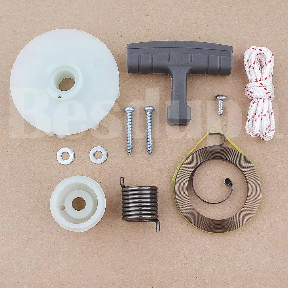 ارنا 137 142 240 235 236 Chainsaw کے لیے Recoil Starter Pulley Spring Rope Kit 530071966 , 530021180 , 530059677 , 530 04 20-95