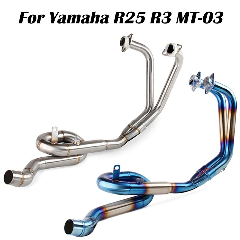 

For Yamaha MT03 2016-2018 R3 YZF-R3 R25 2014-2018 Motorcycle Exhaust Front Pipe Muffler Middle Link Connect Pipe