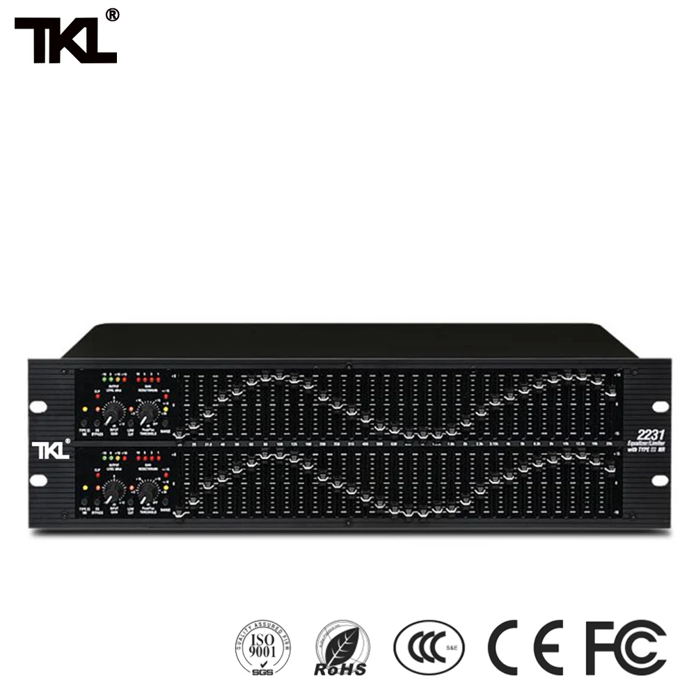 

TKL 2231 professional equalizer EQ balance mixer dual 3U balanced noise reduction effect Audio Processor For Stage DJ