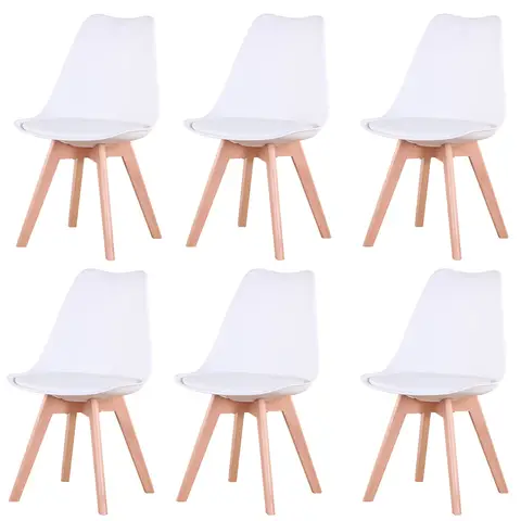 6 Nordic Medieval Dining Chairs EGOONM
