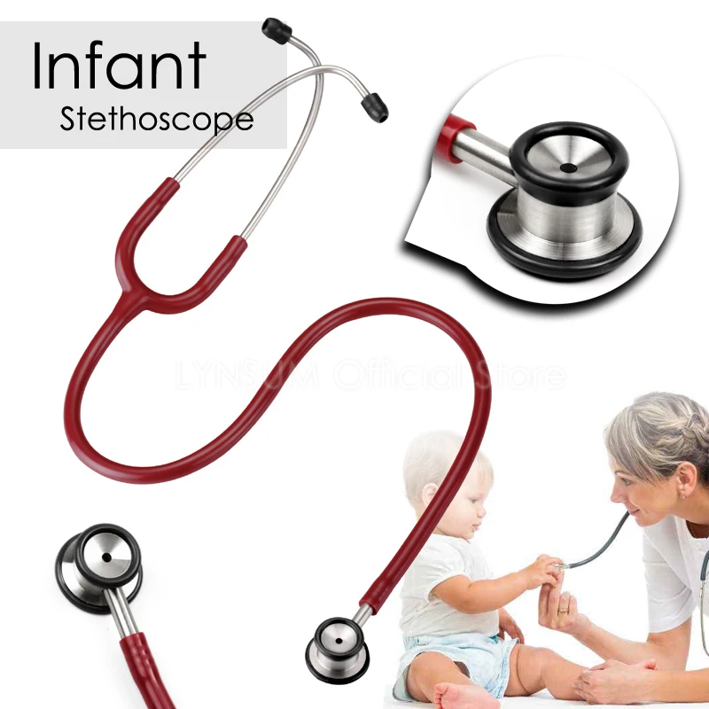 0 to 3 Years Old Baby Dual Head Cardiology Neonatal Pediatric Estetoscopio Clinical Medical Cute Infant Doctor Nurse Stethoscope