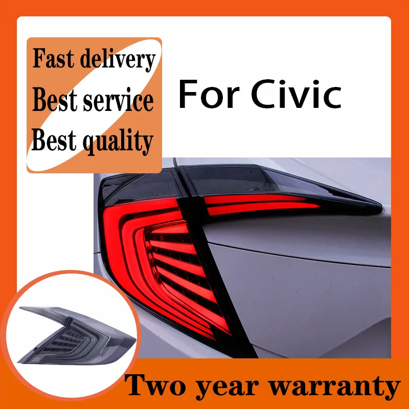 Car Styling for Honda Civic Tail Light   LED  Rear Lamp DRL LED Dynamic Signal Brake Reverse Accessories