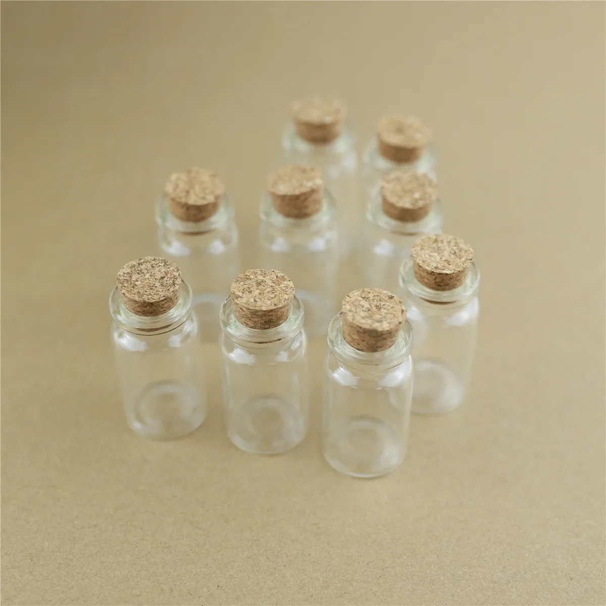 100pcs/Lot 22*40mm 8ml Storage Glass Bottles With Cork Stopper Crafts Tiny Jars Transparent Empty Glass Jar Mini Bottle Gift