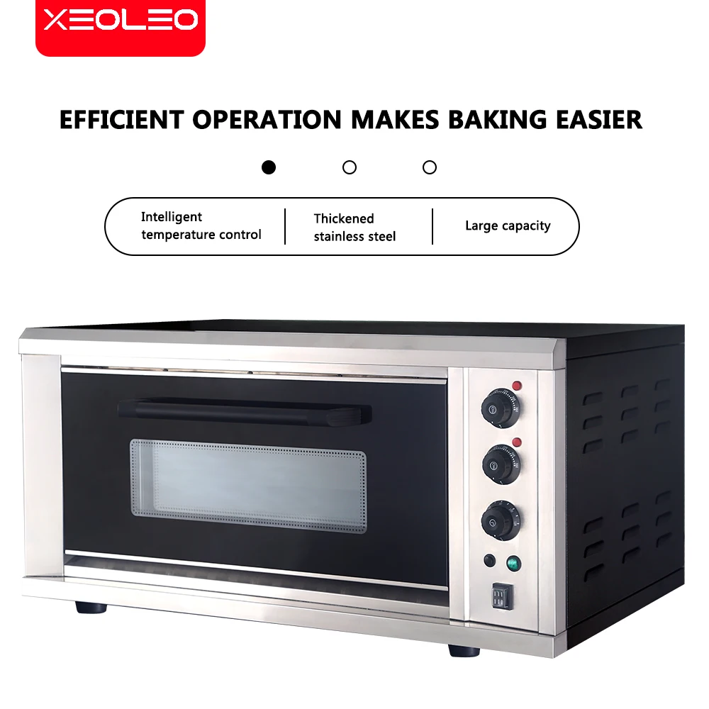 

XEOLEO 16inch Pizza Machine Bread Electric Baking Commercial Stainless Steel Ovens with Slate Kitchen Food Processor Kitchen