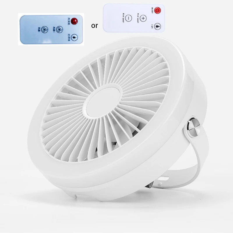 Lanterne de Camping 2 en 1 avec ventilateur de plafond, télécommande Rechargeable USB 4000mAh, 3 engrenages suspendus avec lumière LED 19QE