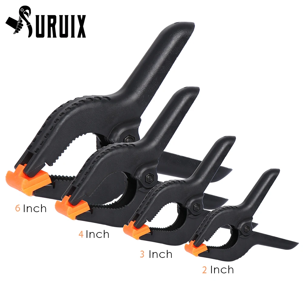 1PC  2-6inch Multipurpose Heavy Duty Nylon Spring Clamps for Photo Studio Backdrops Woodworking DIY Projects