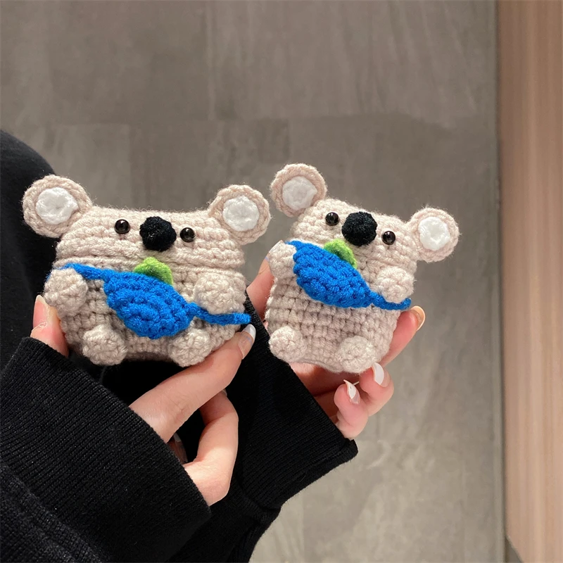 Bonito dos desenhos animados koala urso pelúcia caso do fone de ouvido para airpods pro capa sem fio bluetooth para airpods 3 2 1 capa protetora funda