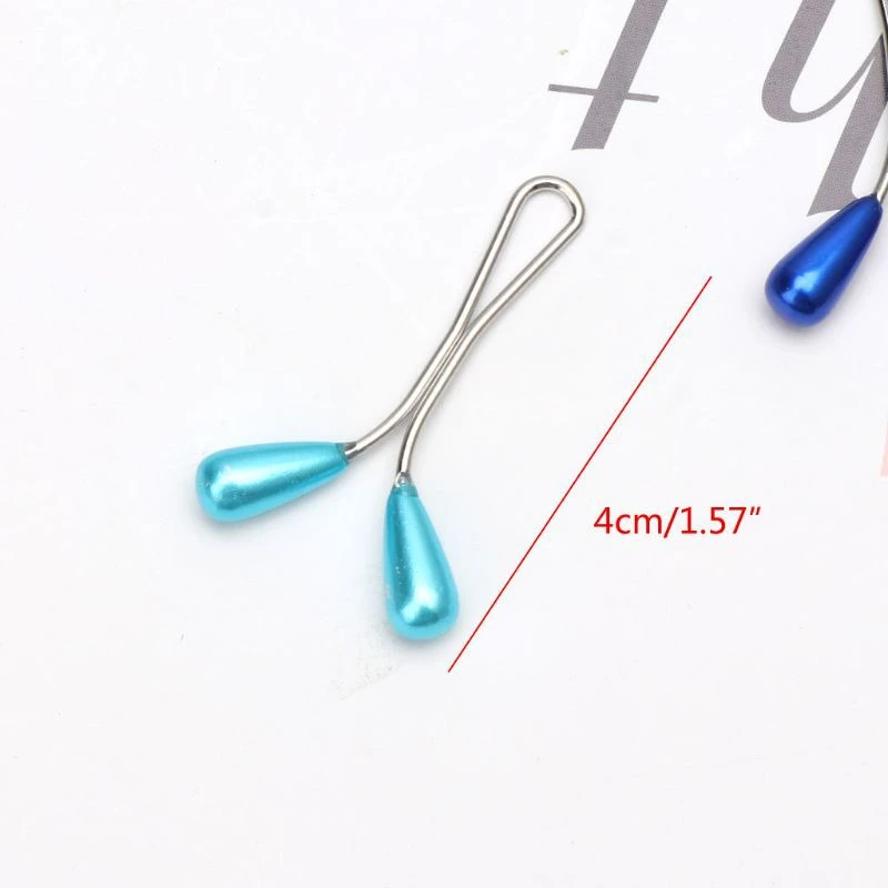 12PCS Multicolor Headscarf Scarf Clips U-shaped Pearl Pins Hijab Scarf Clips Muslim Arab Shawl Islamic Accessories Women Jewelry