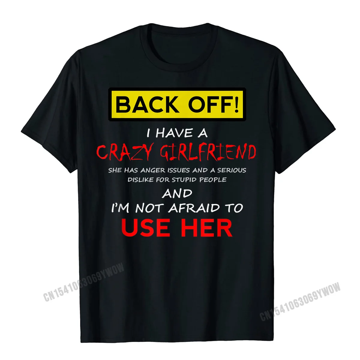 

Retro Crazy Girlfriend T-Shirt Boyfriend Christmas Gift Customcasual Tees Discount Harajuku Cotton Boy T Shirt Oversized