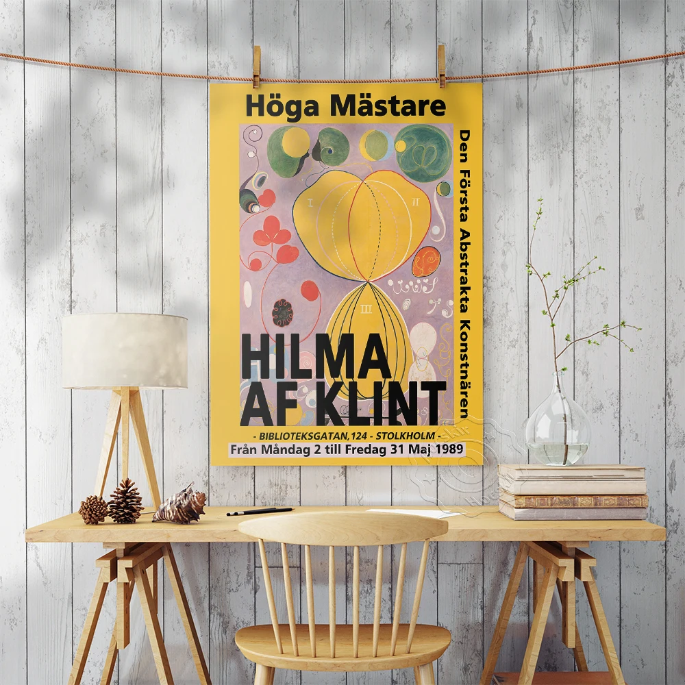 Hilma Af Klint Exhibition Museum Art Print, Hilma Vintage Art Poster, Birthday Gift Gallery Decor, Af Klint Wall Art Stickers,