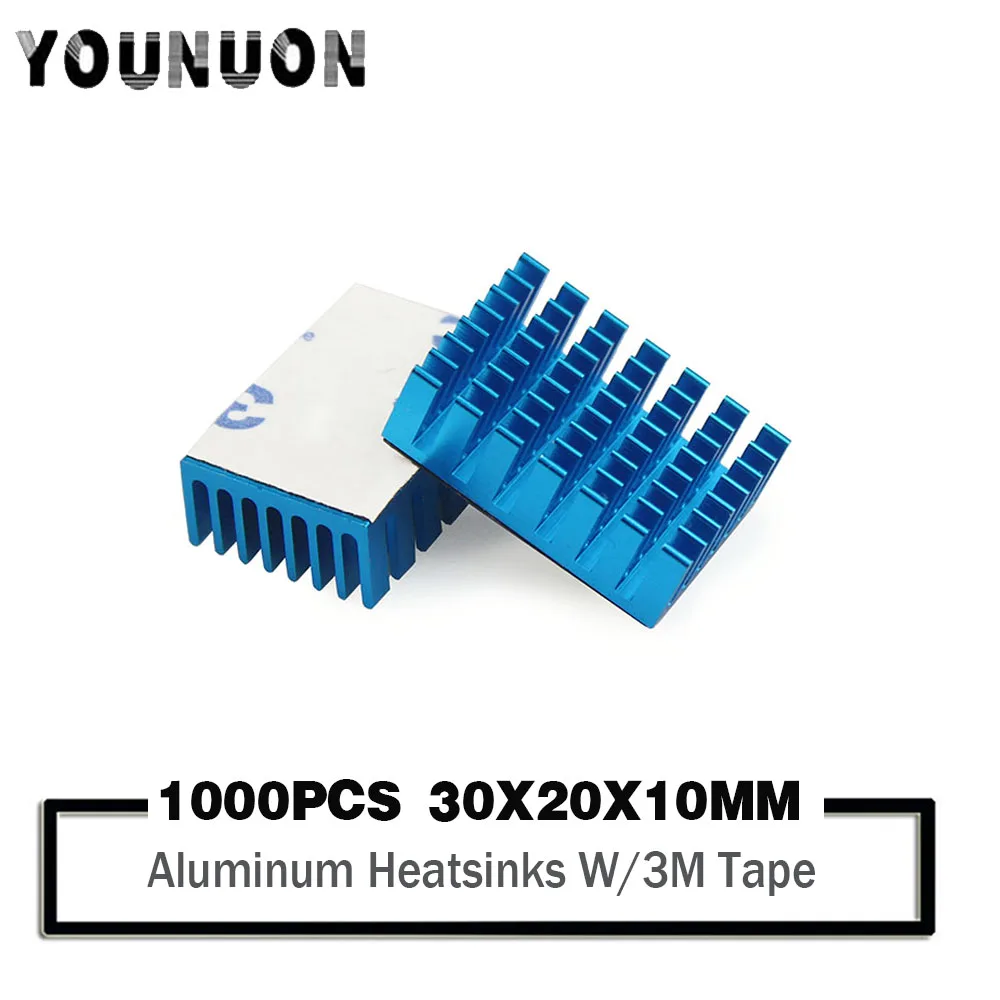 1000PCS 30*20*10mm Blue Aluminum Heatsink Radiator Heat Sink Cooling