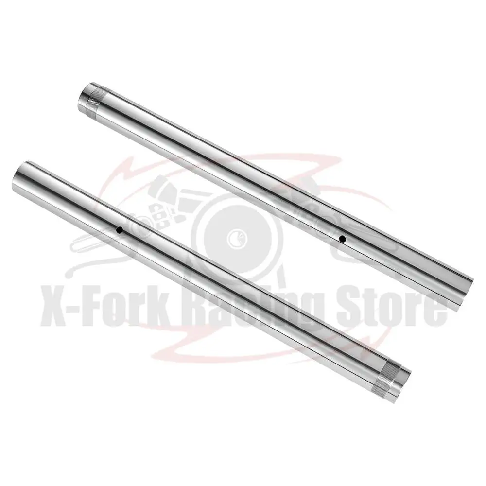 Front Fork Pipes Inner Tubes Silver Pair For Suzuki GSXR1000 2003-2004 43x518mm 51110-40F30-000 51120-40F30-000 GSX R1000 Legs