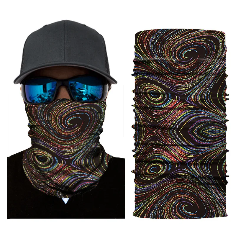 High quality digital printing ethnic magic headband cycling outdoor sport seamless quick-drying headscarf scarf mask