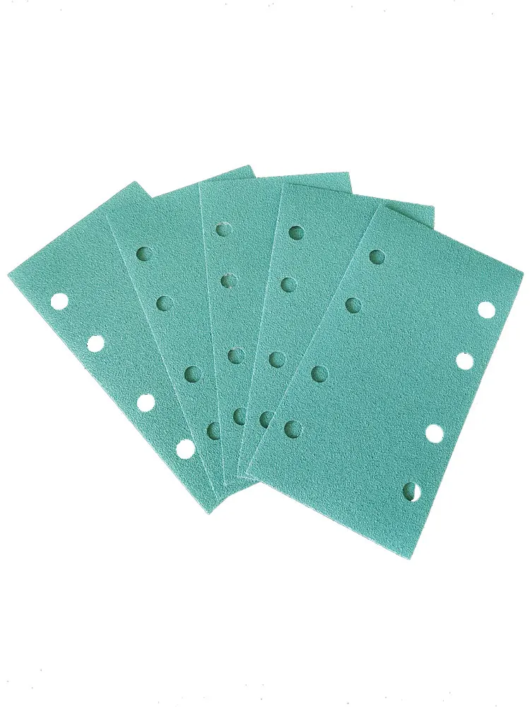 100 Pack 95*180mm Square Sandpaper 80-400 Grit Hook And Loop Sanding Sheets Aluminum Oxide For Orbital Palm Sander Polishing