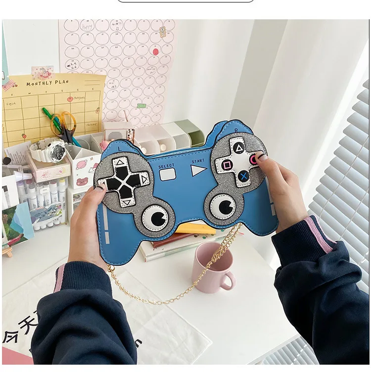 Creative Personality Fun Game Machine Pu Messenger Bag Women Cute Small Chain Shoulder Bag Female Crossbody Bag