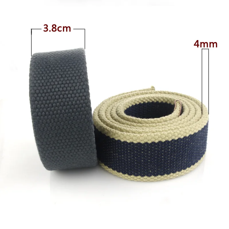 Canvas Military Tactical Belt Men High Quality 38mm Wide Metal Smooth Buckle Pants Accessories New Unisex Outdoor Training Belt