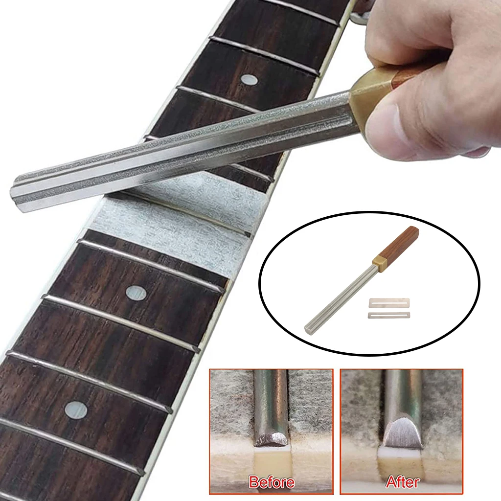 Imagem -05 - Retângulo Guitarra Fret Vestir Ferramenta Coroação Arquivo Luthier Revestimento Diamante Reparação Acessório