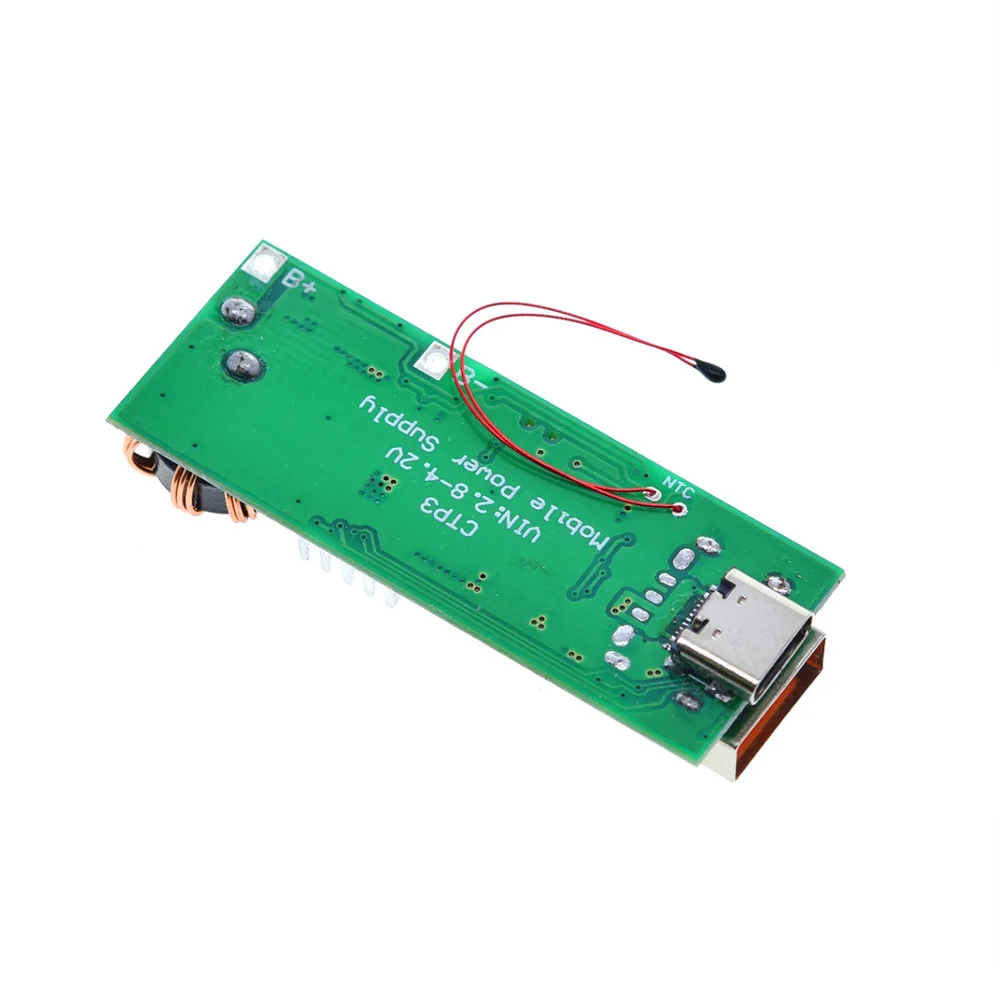 QC4.0 QC3.0 Bidirectional Fast Charging Power Module Mobile Phone Power Bank Type-C USB 3.7V to 5V Boost Charger Circuit Board