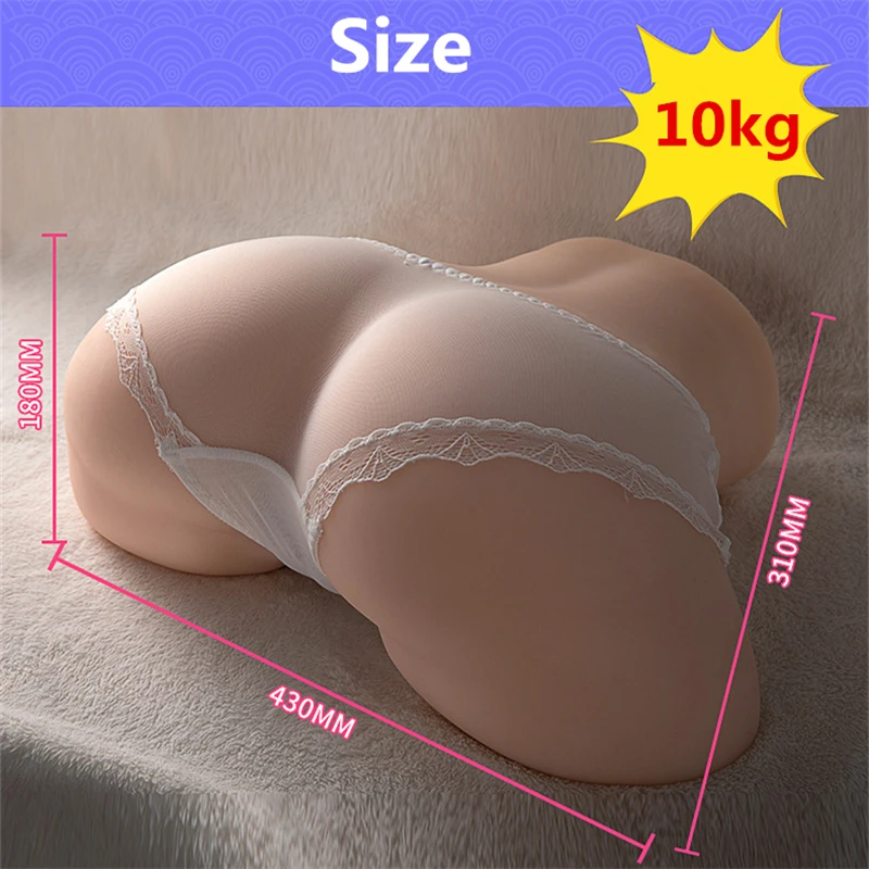 Newest! 10kg Real 1:1 Super Big Ass Male Masturbator Super Real Vagina And Anal Half body Sex Doll Adult Products Sex Shop