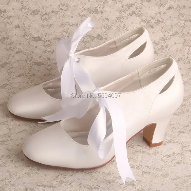 Customized 23 Colors Block Heel Wedding Shoes for Women Bride Closed Toe Size 9