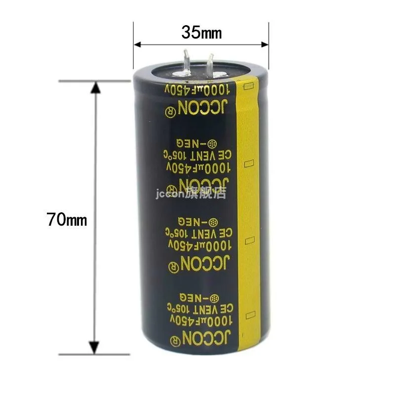 450v1000uf JCCON سميكة القدم كهربائيا مكثف حجم 35x70 العاكس السلطة