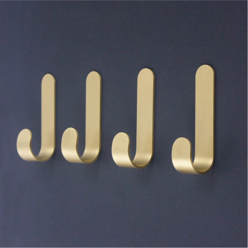 LCH Nordic Style Solid Brass Gold Uchwyt na klucze Uchwyt na ręcznik Miedziany haczyk do łazienki Haczyk na ubrania do przedpokoju